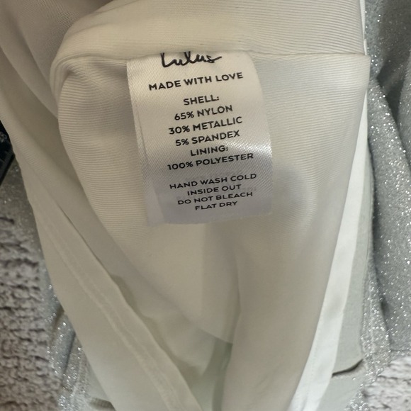 Lulus Mini Dress Women M Silver Side Cut Out Sleeveless Party Cocktail New Years - Picture 4 of 8